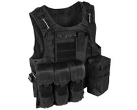 Warrior Molle Tactical Vest w/ Attachments - Black