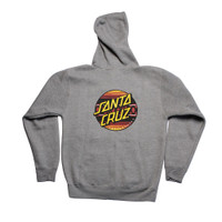 Santa Cruz Serape Dot Hooded Zip L/S - Gunmetal Heather - Men's Sweatshirt