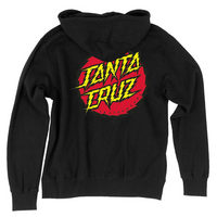 Santa Cruz Shock Dot Pullover Hooded L/S - Black - Mens Sweatshirt
