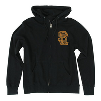 Santa Cruz SC Block Hooded Zip L/S - Black - Mens Sweatshirt