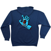 Santa Cruz Screaming Hand Pullover Hooded L/S - Navy Heather - Mens Sweatshirt