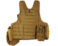 Defcon Gear Airsoft Vest - 900 Denier Complete CFR Carrier - Coyote Brown