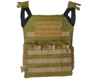 Defcon Gear Airsoft Vest - Low Profile Plate Carrier - OD/Tan