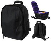 Warrior Light Weight Backpack w/ Compartments - Black/Purple