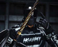 HK Army 15" Luxe Threaded LAZR Elite Barrel Autococker Kit w/ Colored Insert - Orbit - Dust Gold/Black