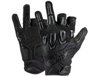 HK Army Hardline Armored Paintball Gloves - Half Finger - Blackout