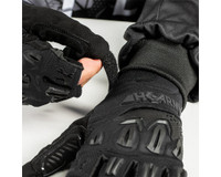HK Army Hardline Armored Paintball Gloves - Half Finger - Blackout