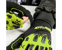 HK Army Hardline Armored Paintball Gloves - Half Finger - Energy