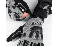 HK Army Hardline Armored Paintball Gloves - Half Finger - Graphite