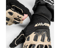 HK Army Hardline Armored Paintball Gloves - Half Finger - Tactical