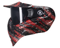 HK Army HSTL Thermal Paintball Mask - Fracture Black/Red