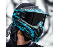 HK Army HSTL Thermal Paintball Mask - Fracture Black/Turquoise