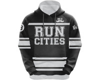 HK Army Run Cities Pull Over Hooded Sweatshirt - Black