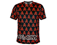 HK Army T-Shirt - Dri Fit - All Over Black/Red