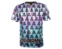 HK Army T-Shirt - Dri Fit - All Over Tie-Dye/Black Skulls