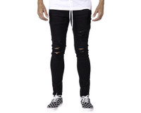 HK Army Thrasher Distressed Slim-Skinny Style Denim Jeans