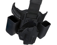 First Strike Compact Pistol Deluxe Drop Leg Rig w/ Holster - Black