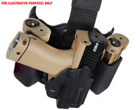 First Strike Compact Pistol Deluxe Drop Leg Rig w/ Holster - Black