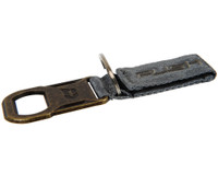 Push Division Bottle Opener & Key Chain w/ Velcro Strap - Grey