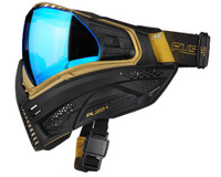 Push Unite Mask w/ Revo Lens & Carbon Fiber Case - Black/Gold - Chrome Blue Lens