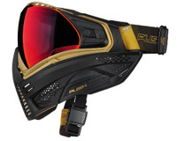 Push Unite Mask w/ Revo Lens & Carbon Fiber Case - Black/Gold - Chrome Red Lens