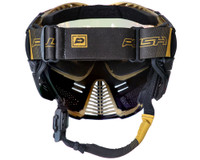 Push Unite Mask w/ Revo Lens & Carbon Fiber Case - Black/Gold - Gradient Clear Lens