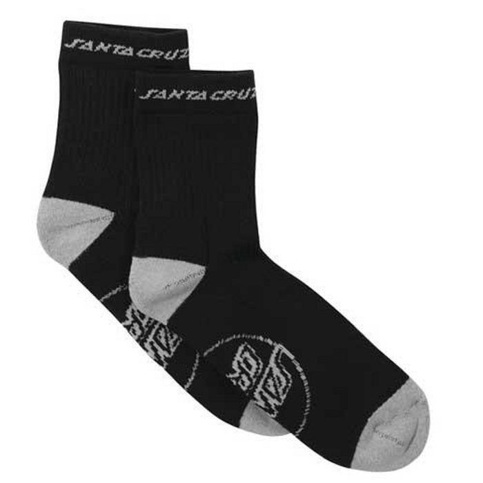 Santa Cruz Short Socks - Black - Men's Socks (2 Pairs)