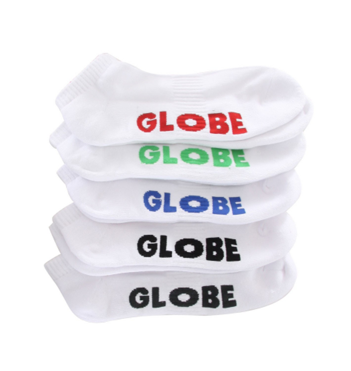 Globe Stealth Ankle Sock - White - Men's Socks (5 Pairs)