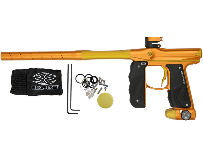 Empire Mini GS Paintball Gun w/ 2 Piece Barrel - Dust Honey Gold/Dust Gold