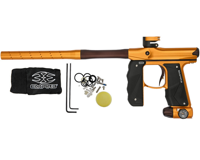 Empire Mini GS Paintball Gun w/ 2 Piece Barrel - Dust Honey Gold/Dust Brown