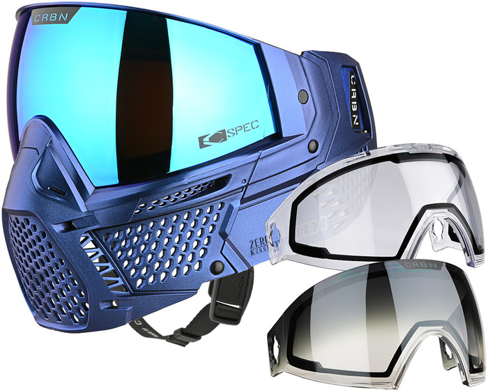 Carbon CRBN Zero GRX Paintball Mask (Less Coverage) - Elmt Cobalt