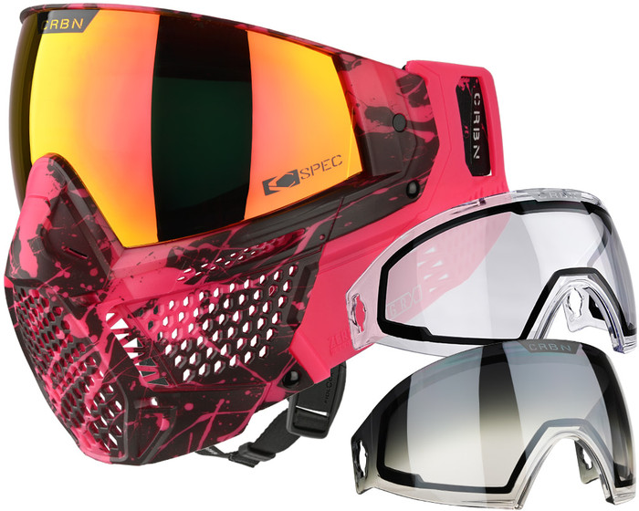 Carbon CRBN Zero GRX Paintball Mask (More Coverage) - Splat Fuchsia