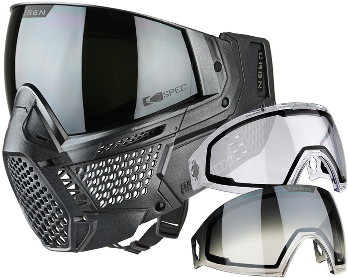 Carbon CRBN Zero GRX Paintball Mask (More Coverage) - ELMT Platinum