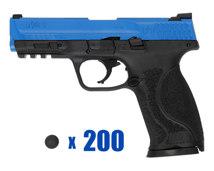 T4E .43 Cal Training Pistol Paintball Package Kit - Delta - Smith & Wesson M&P 2.0 - Blue/Black