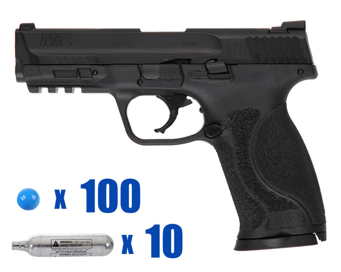 T4E .43 Cal Training Pistol Paintball Package Kit - Golf - Smith & Wesson M&P 2.0 - Black