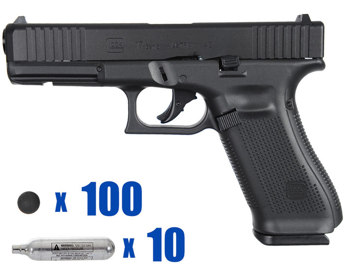 T4E .43 Cal Training Pistol Paintball Package Kit - Hotel - Glock G17 Gen 5 (Standard Edition)