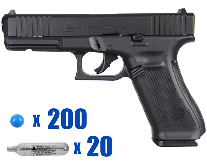 T4E .43 Cal Training Pistol Paintball Package Kit - India - Glock G17 Gen 5 (Standard Edition)