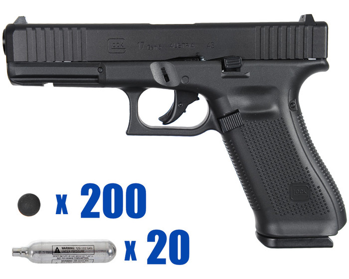 T4E .43 Cal Training Pistol Paintball Package Kit - Juliet - Glock G17 Gen 5 (Standard Edition)