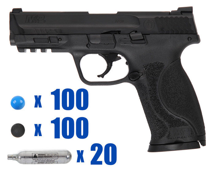 T4E .43 Cal Training Pistol Paintball Package Kit - Kilo - Smith & Wesson M&P 2.0 - Black