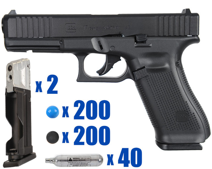 T4E .43 Cal Training Pistol Paintball Package Kit - Romeo - Glock G17 Gen 5 (Standard Edition)