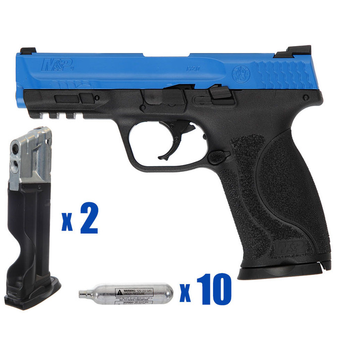 T4E .43 Cal Training Pistol Paintball Package Kit - Tango - Smith & Wesson M&P 2.0 - Blue/Black