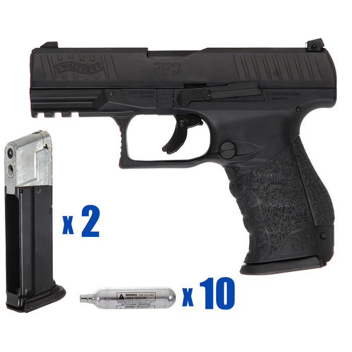 T4E .43 Cal Training Pistol Paintball Package Kit - Tango - Walther PPQ M2 LE - Black