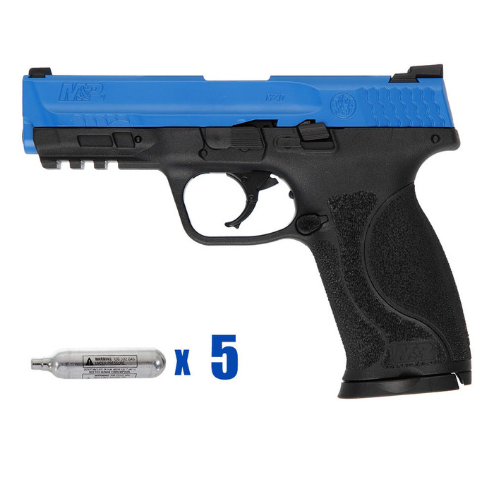 T4E .43 Cal Training Pistol Paintball Package Kit - Uniform - Smith & Wesson M&P 2.0 - Blue/Black