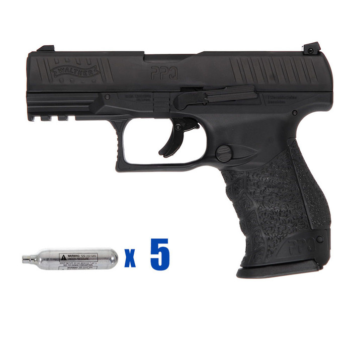 T4E .43 Cal Training Pistol Paintball Package Kit - Uniform - Walther PPQ M2 LE - Black