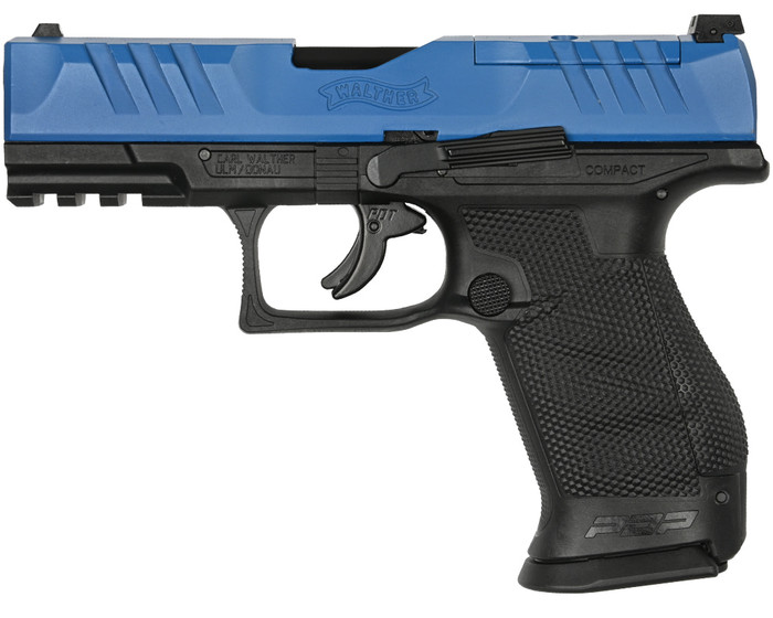 T4E .43 Cal Training Paintball Pistol - Walther PDP Compact Optic Ready - Blue/Black (2292192)