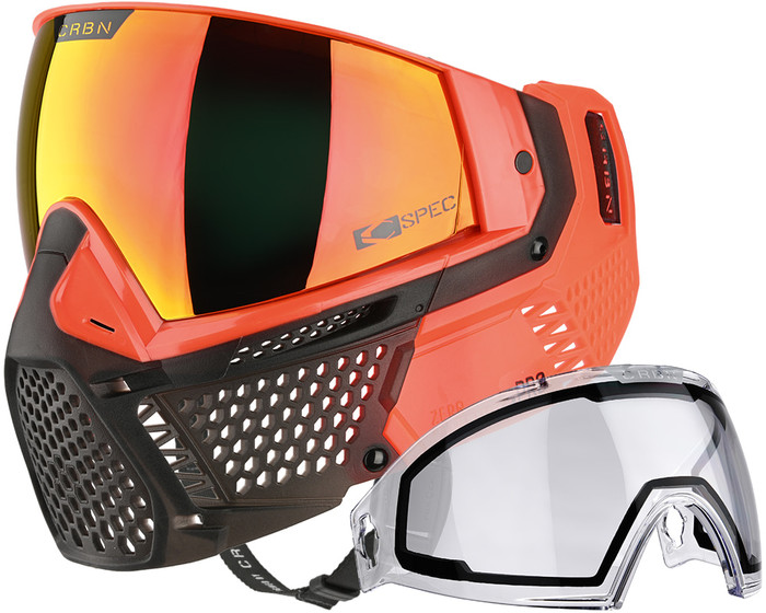Carbon CRBN Zero Pro Paintball Mask (Less Coverage) - Blaze