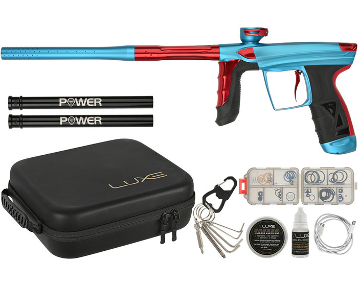 DLX Luxe Paintball Gun - Aire - Dust Blue/Gloss Red