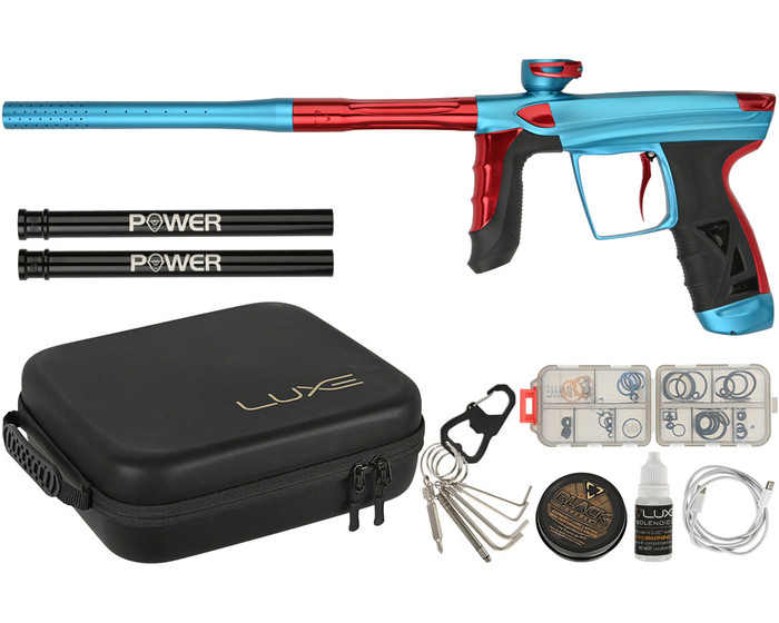 DLX Luxe Aire Paintball Gun - Dust Blue/Gloss Red