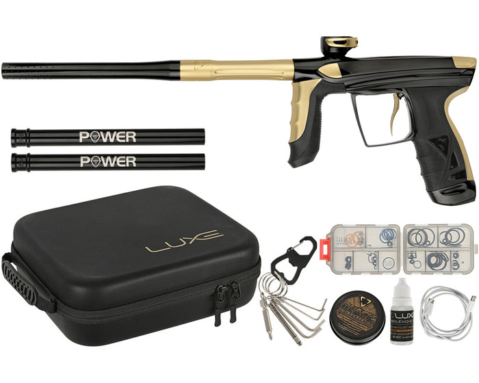 DLX Luxe Paintball Gun - Aire - Gloss Black/Dust Gold