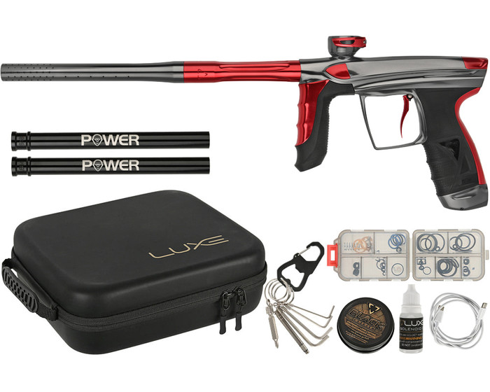 DLX Luxe Paintball Gun - Aire - Gloss Grey/Gloss Red